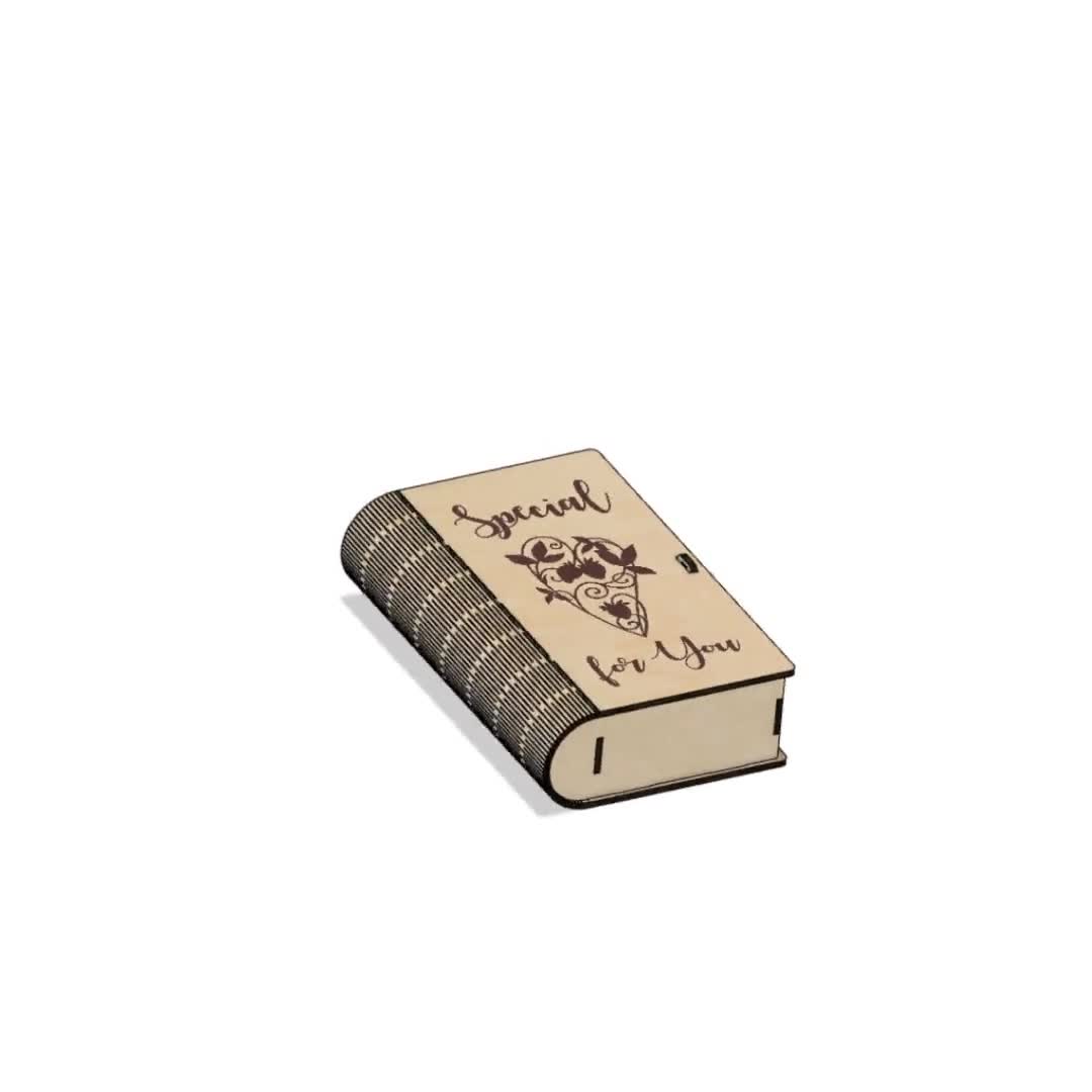 DXF, SVG Files for Laser Gift Book Box for Sweets