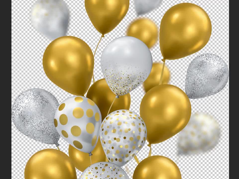 Palloncini Oro Isolati Su Sfondo Bianco - Fotografie stock e altre immagini  di Palloncino - Palloncino, Oro - Metallo, Dorato - Colore descrittivo -  iStock