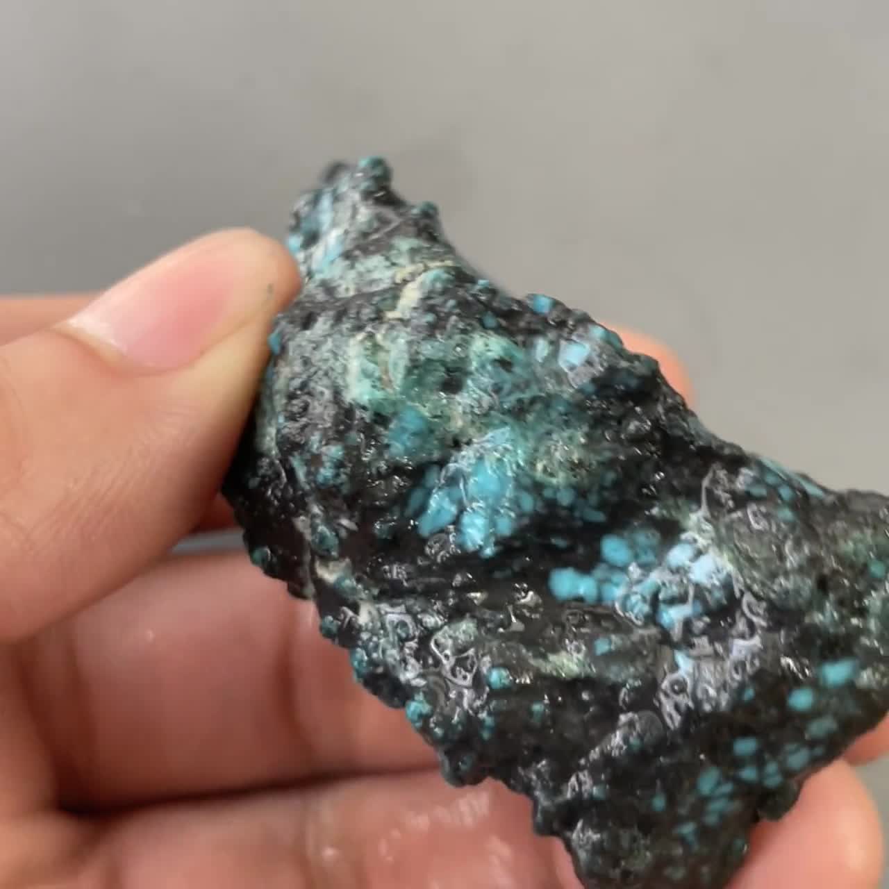 Natural Blue Spiderweb Cloud Mountain Hubei Turquoise Rough