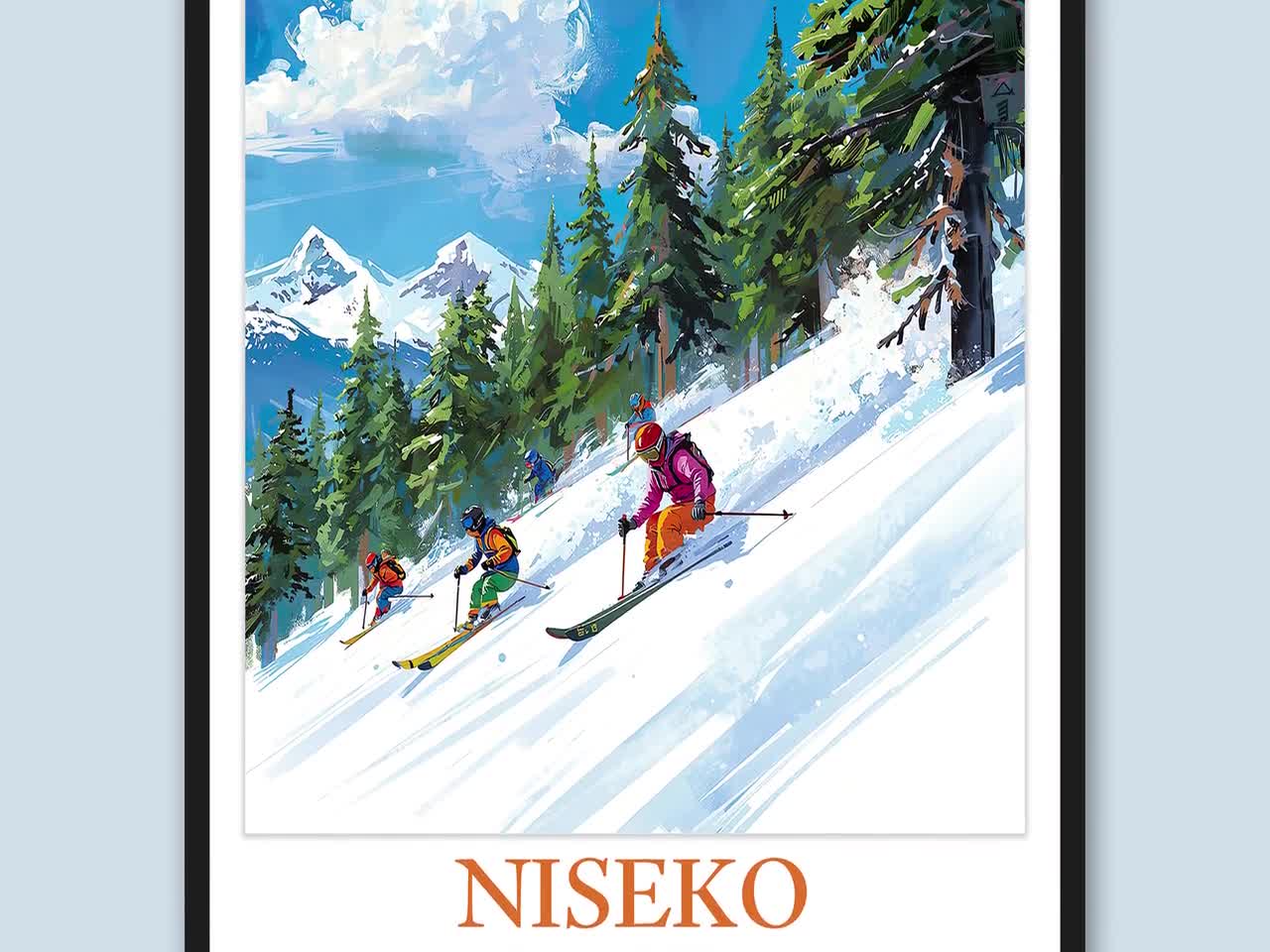 Niseko Ski Poster: Mount Yotei Winter Japan Travel Art - Etsy Canada