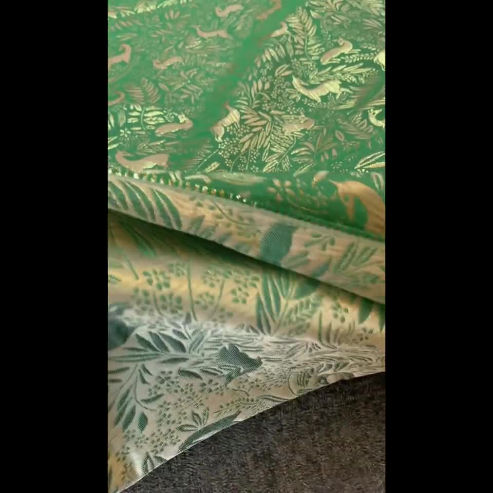 Green Jacquard Designer Fabric By The Yard, GG Fabric For Custom Shoes –  notallfabric