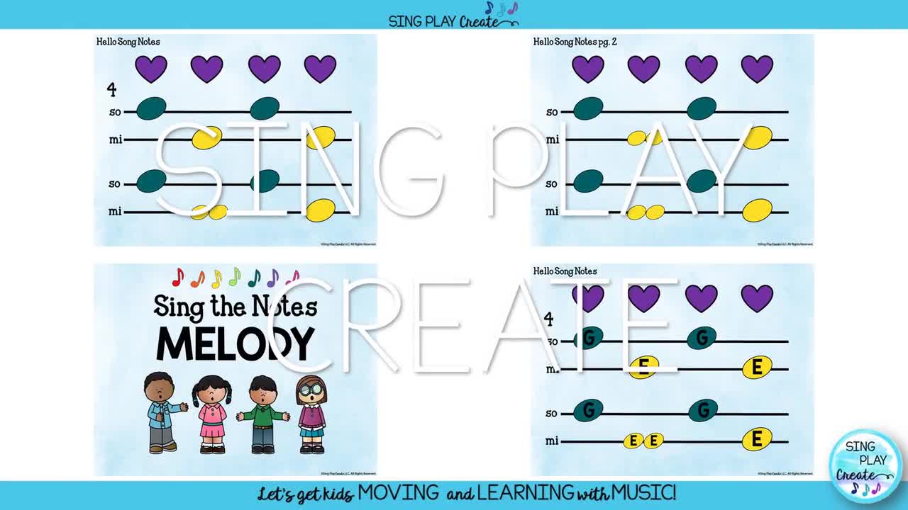 Music Lesson, Song and Game Hello Kodaly, sol, mi