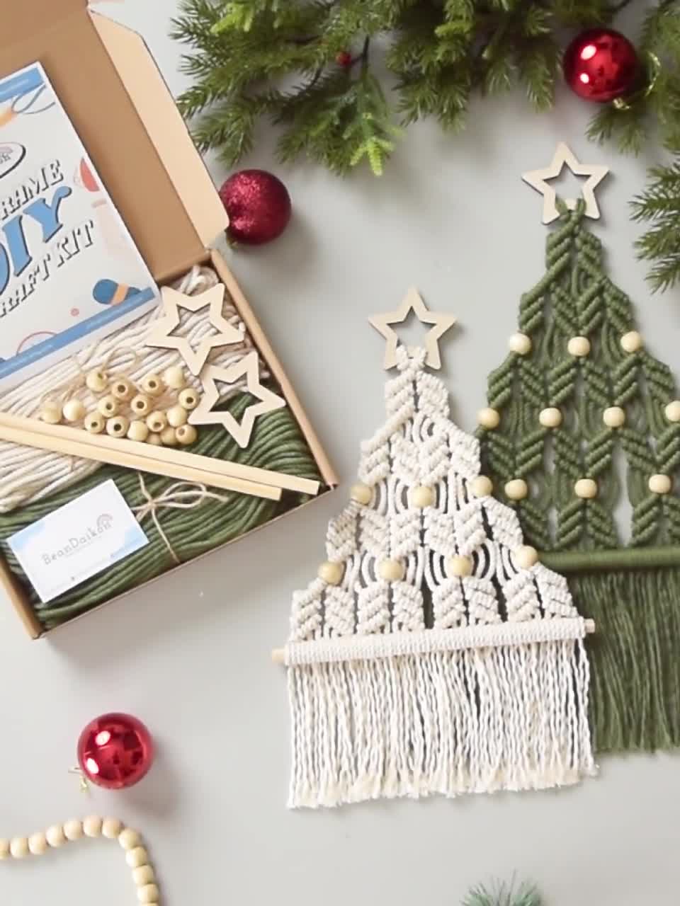 DIY Christmas Kit, Christmas Tree Kit, Macrame Christmas