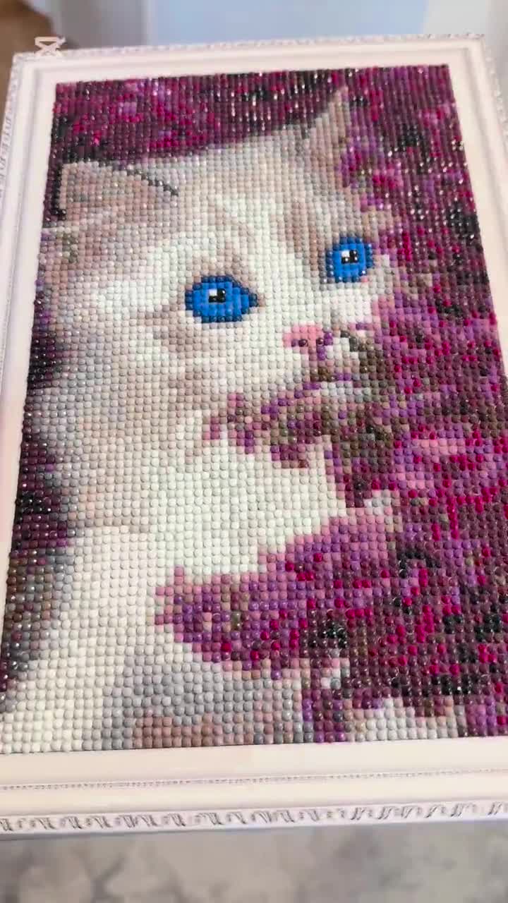 YSCOLOR Diamond Painting 5D – Cane Bichon Frise, Kit Completo 30x40cm Con Diamanti Rotondi