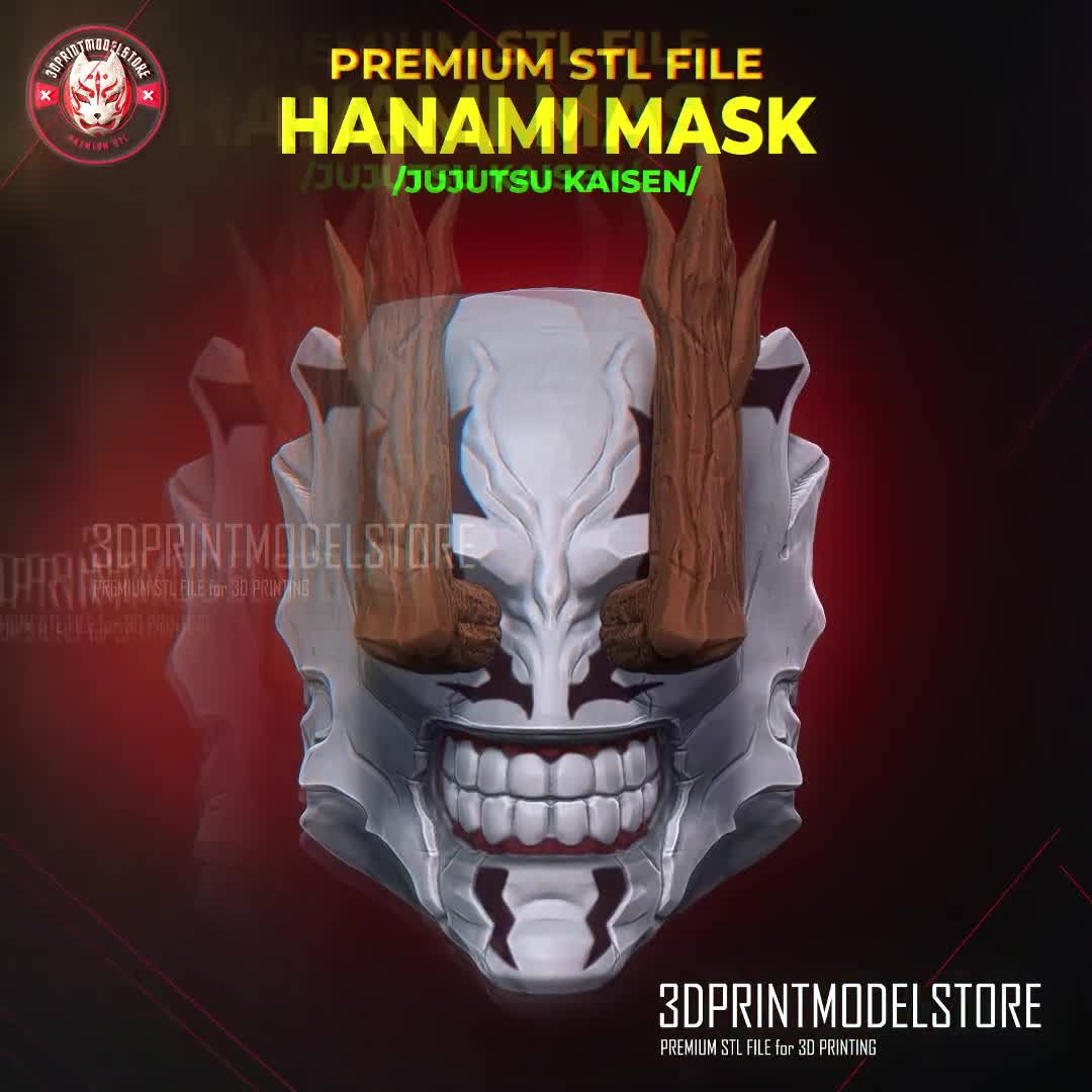 Hanami Mask Jujutsu Kaisen Cosplay Anime - Halloween Mask