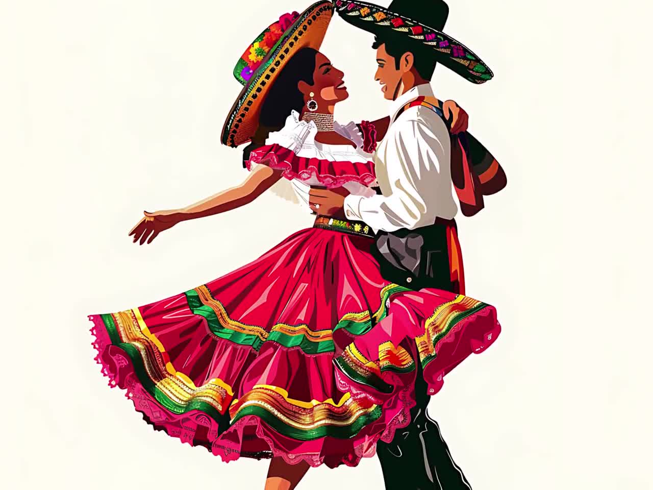 Mexican Couple Printable Artwork, Digital Download, Hispanic
