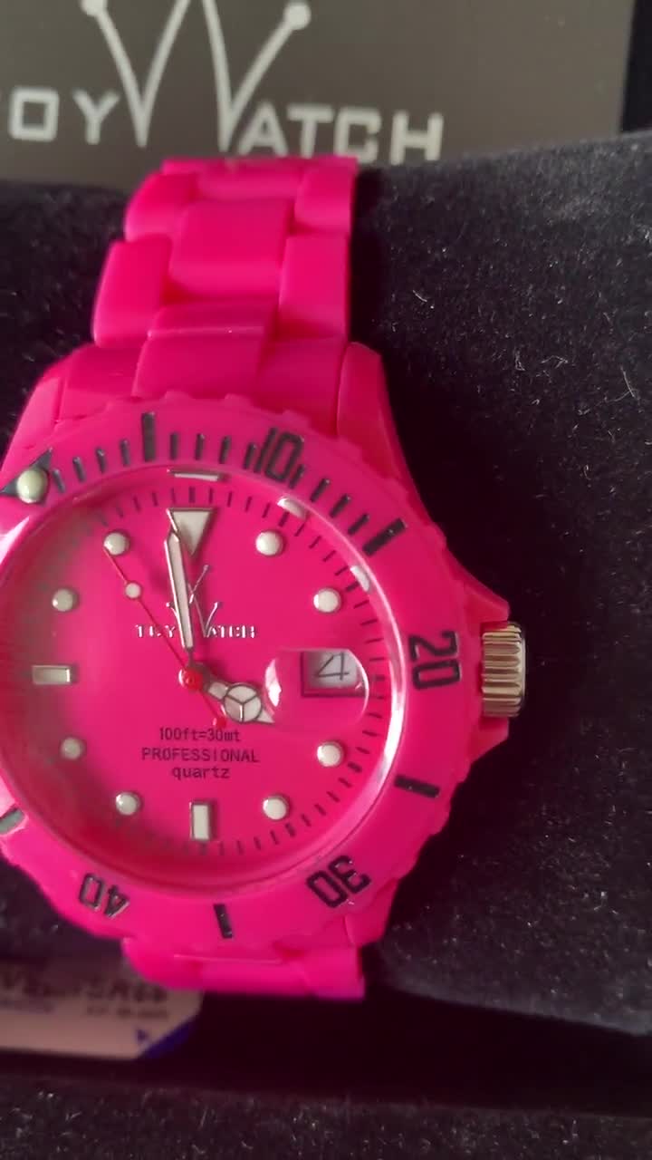 Pink Plasteramic -ToyWatch- outlet Professional Quartz Divers Wrist Watch