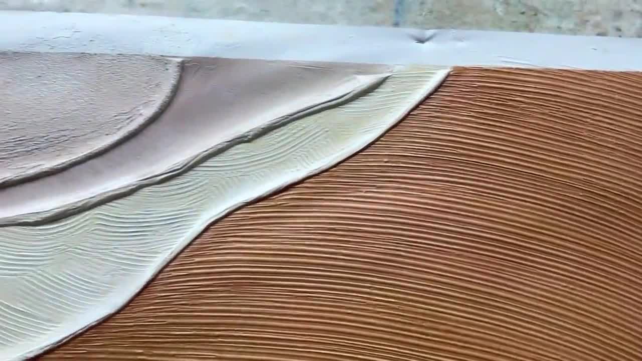 キャンバスに描かれた抽象画、オリジナル3Dテクスチャウォールアート