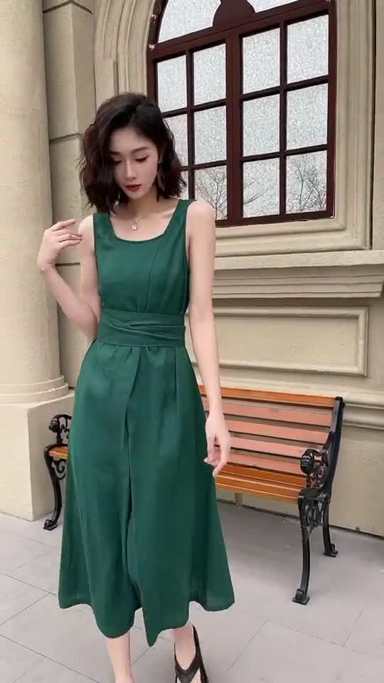 Navy loose fitting wide leg linen pants Handmade by Xiaolizi 4937