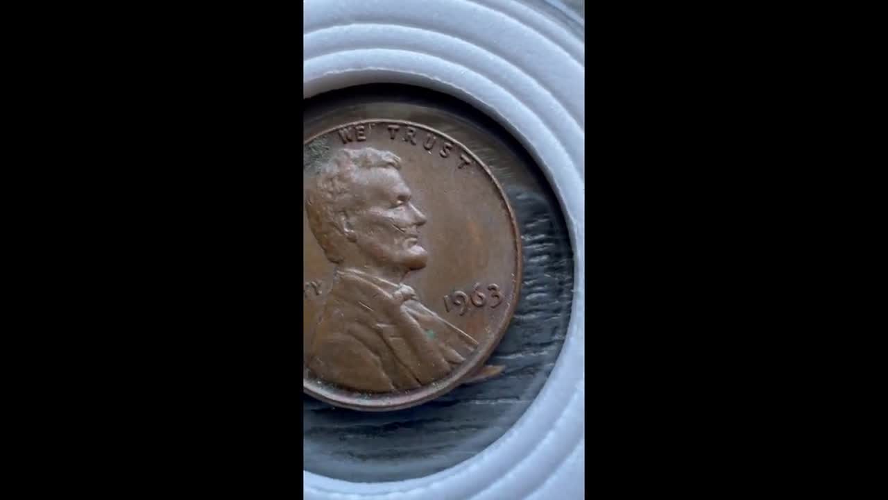 1963年リンカーン記念館ペニー1セント（ミントマークなし）米国