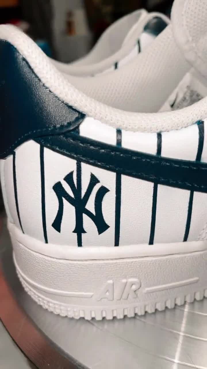 Custom New York Yankees Af1s SHOES PROVIDED by CUSTOMER -  Israel