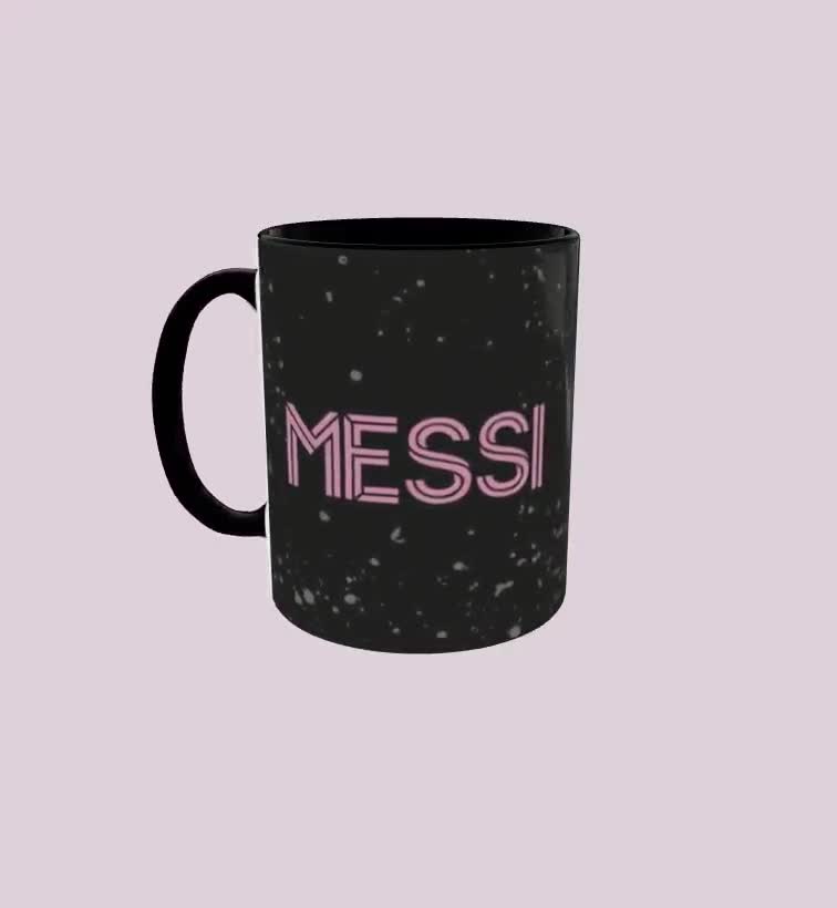 Taza Messi Miami Inter MLS-Negro Regalo Messi Taza de cerámica de 11 oz con  interior de color y asas de color -  México