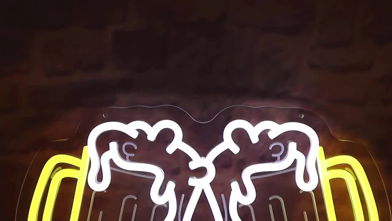 Crown Neon Sign For Wall Decor - LED Art Light With Dimmer For Bedroom, Bar Or Man Cave