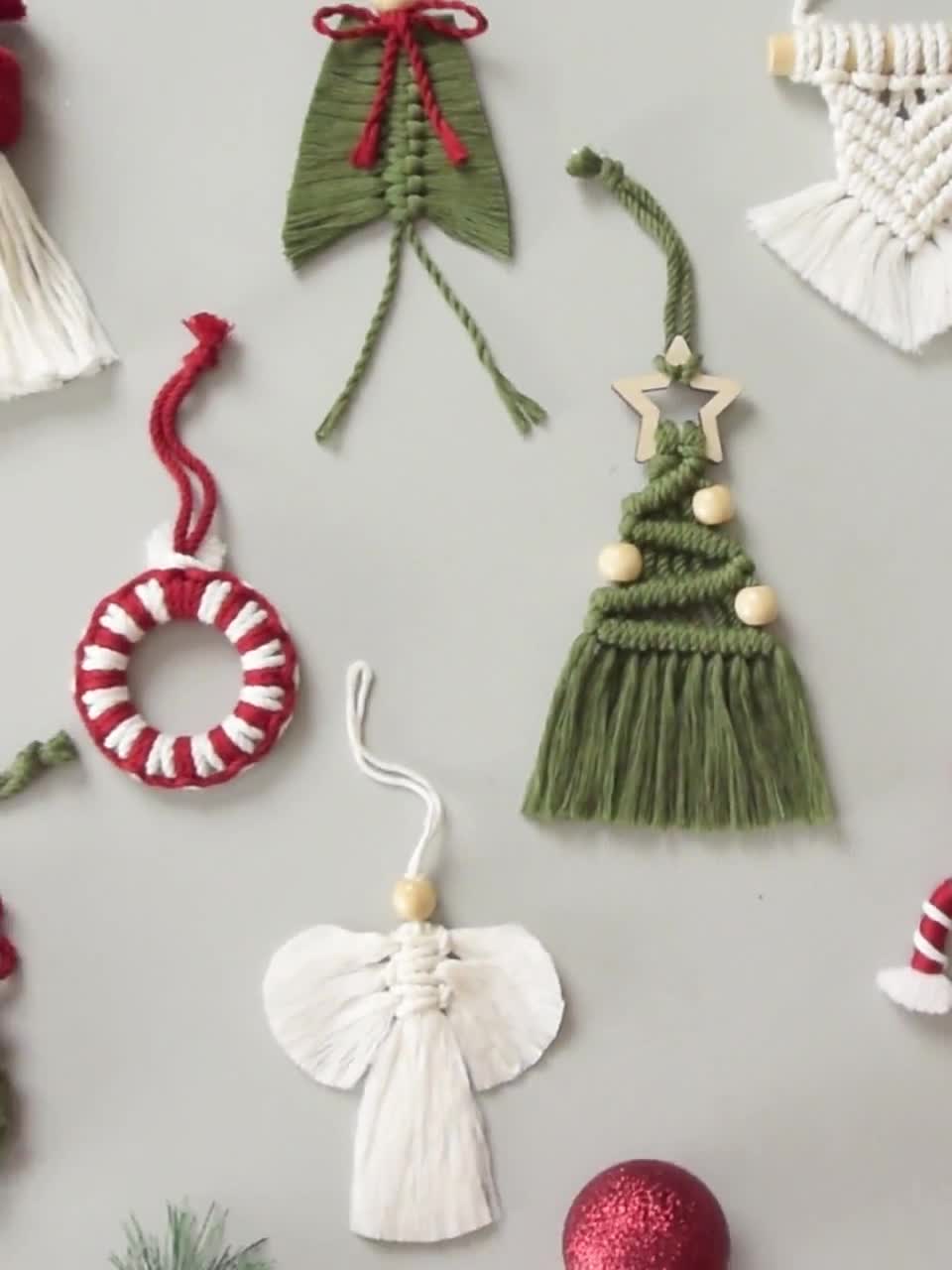 Handmade Animal Santa Ornament Mini Christmas Ornament Set - Temu