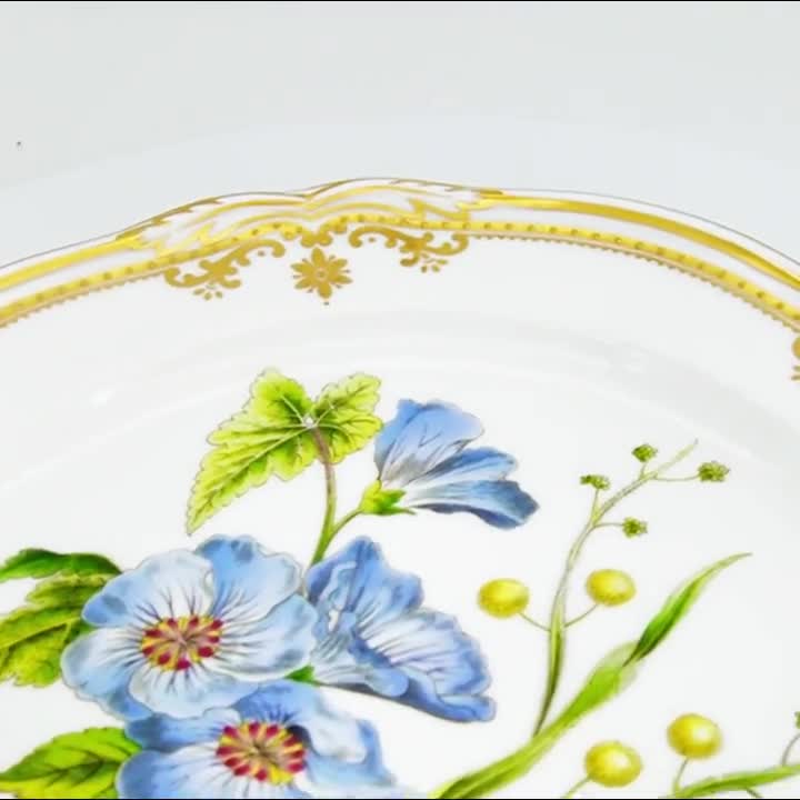 人気定番，新品 スポード スタッフォード フラワー 皿 プレート 飾り絵