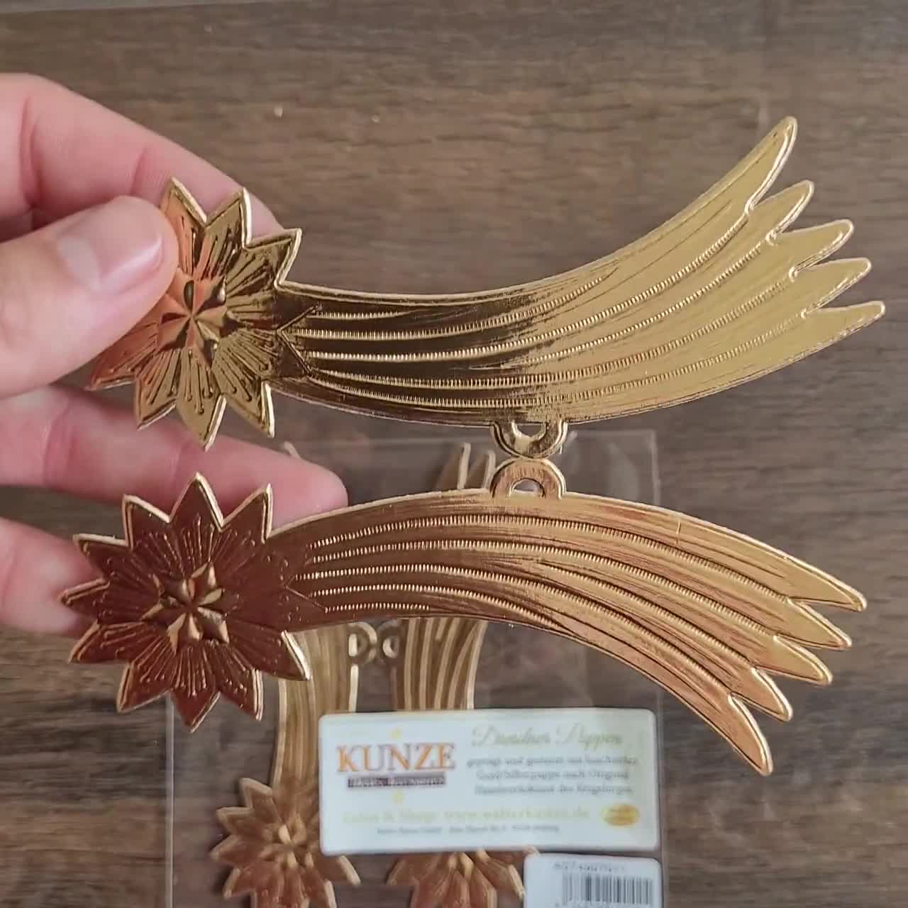 Weihnachtsstern aus Dresdner Pappe 2er Set