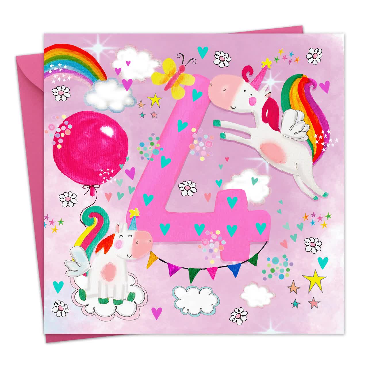 5th Birthday Card Free Printable Unicorn Birthday Cards - Free Printables  Hub Birthday Card For 5 Year Old Girl, image size:1280x1280