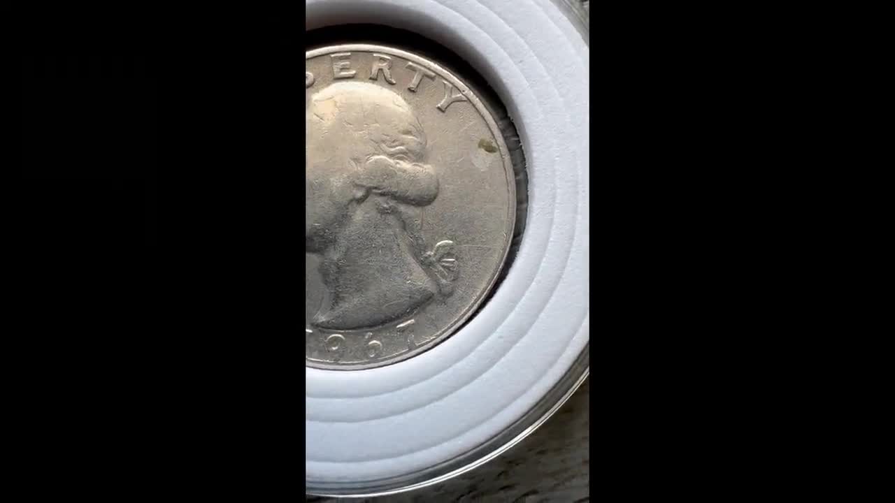 1967年ワシントンクォーター、ミントマークなし、流通米国25セント
