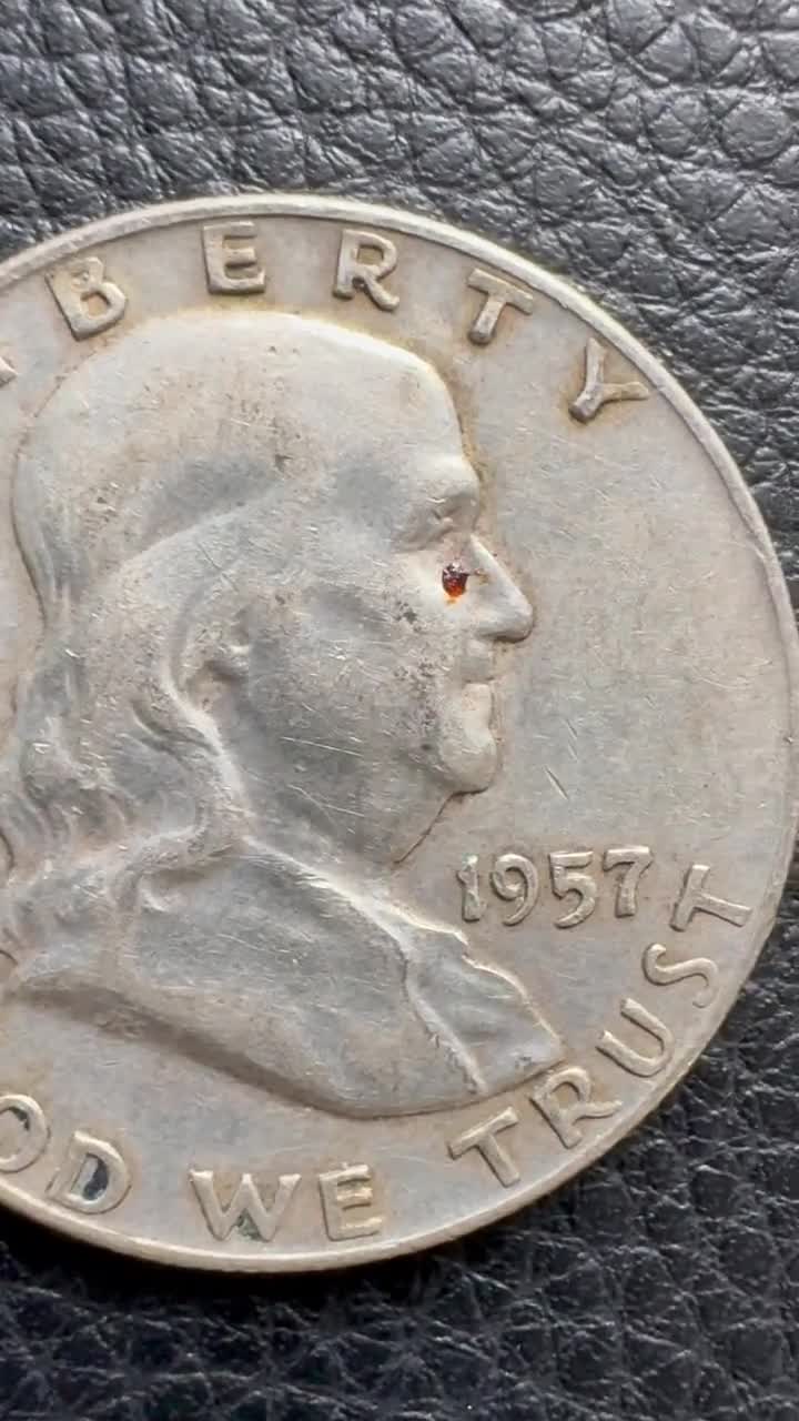 1958年 1957 年フランクリン半ドル ハーフダラー 1957-D フランクリン ハーフダラー：90% 銀貨、デンバー造幣局 - Etsy 日本