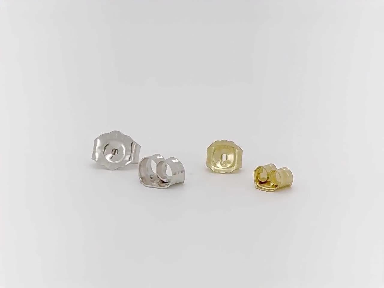 14K Solid Gold SCREWBACKS Pair of Earring Backs Backing Only 3x3.5mm Gold Screw  Backs 
