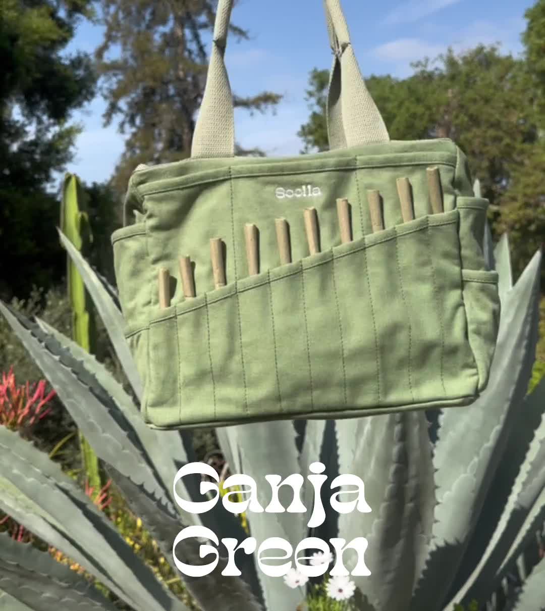 Ganja Green Soolla® Studio Bag Art Supplies Organizer & Pottery Tool Canvas  Tote Bag, Sewing, Knitting Project Bag, Crochet and Craft Bag 