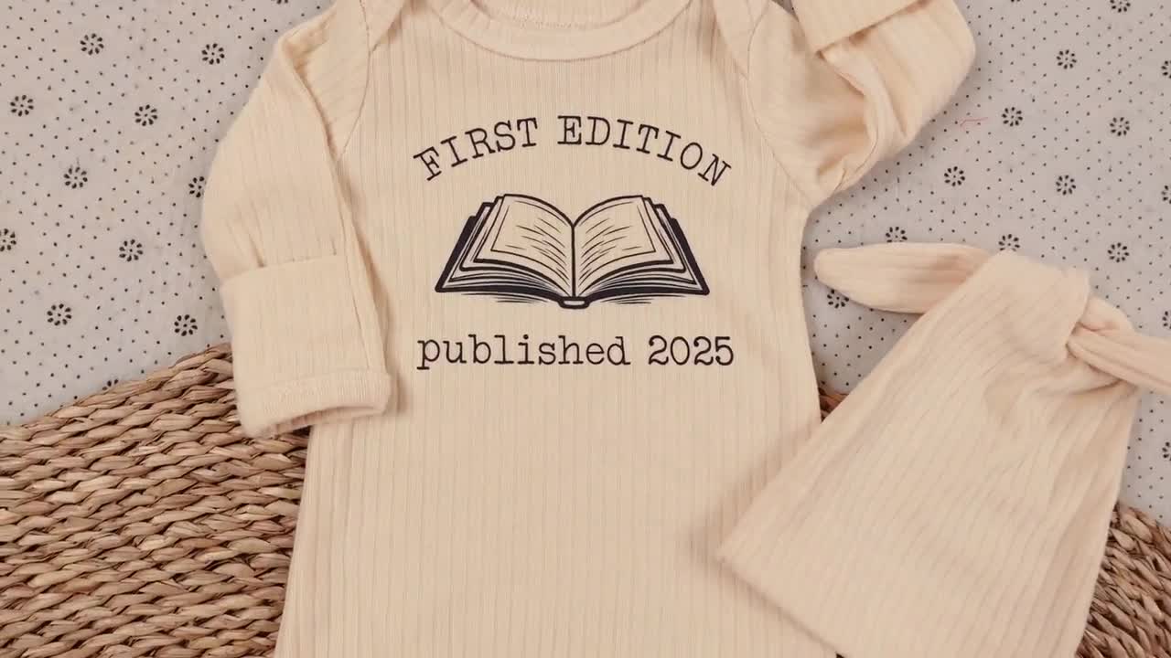 First Edition Published 2025, Vintage Book Baby Bodysuit