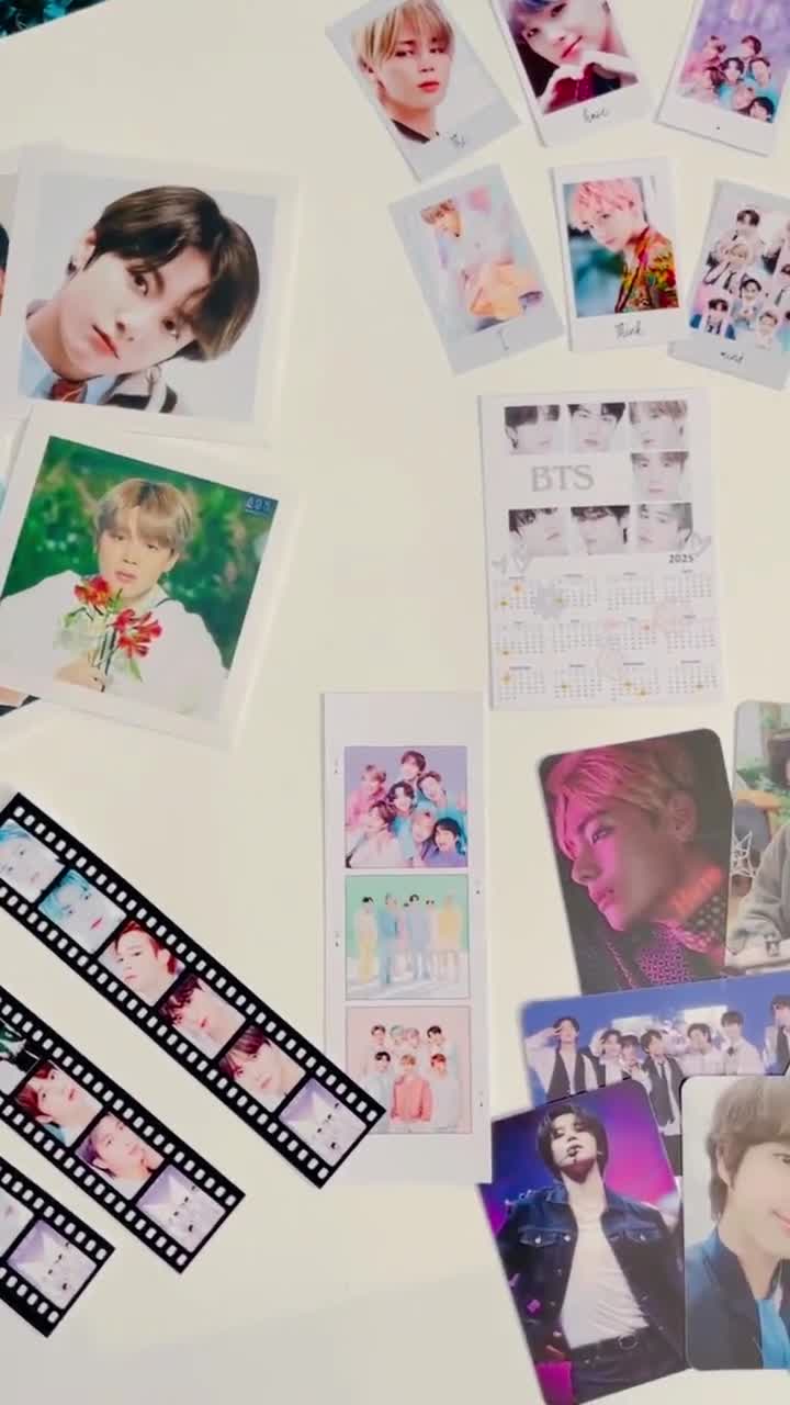 BTS Photocard Pack: Polaroid Set, Stickers & 2025 Calendar - Etsy