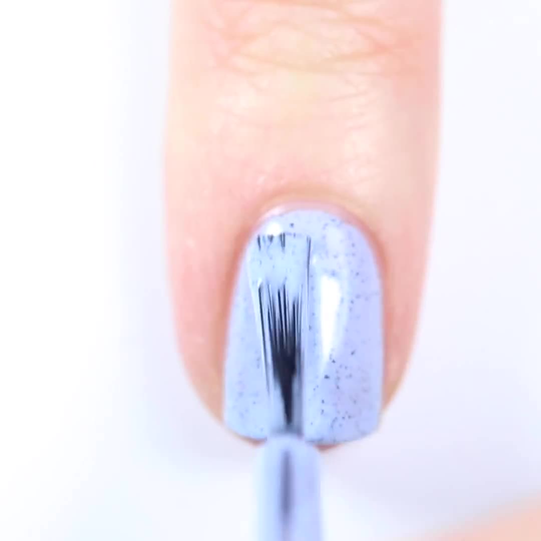 Geometric Stripe Nails | Diamond Blue Nail Art Design Tutorial - YouTube