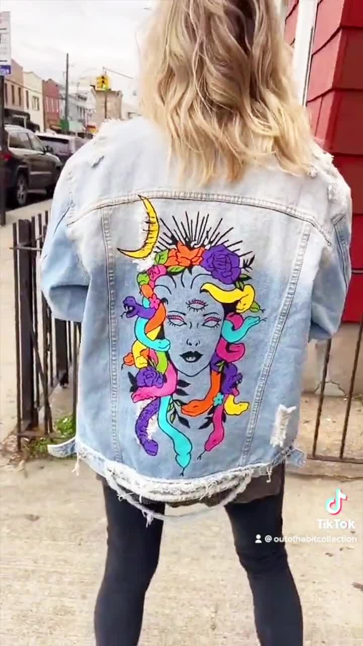 Dolly Parton Jacket Custom Hand Painted Denim Jacket Hand Painted Jean Jacket Women s Jacket Vintage Denim Personalized Jacket