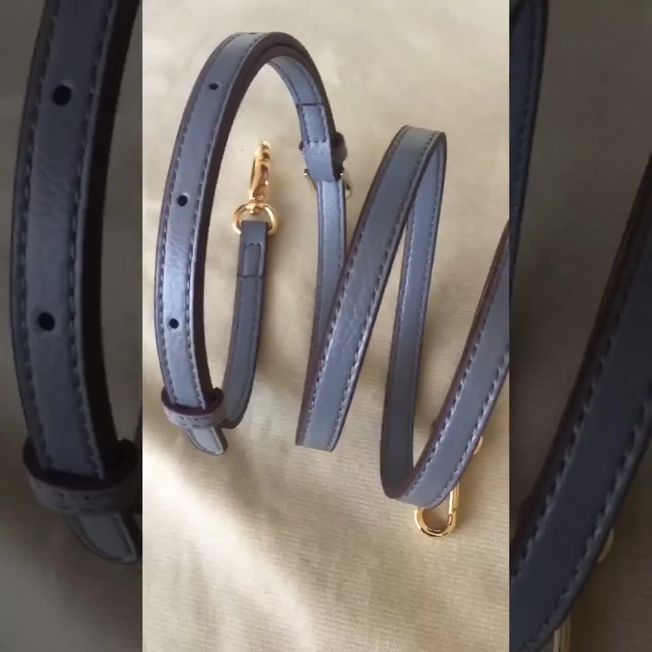 Adjustable Genuine Leather Bag Strap Replacement Crossbody Shoulder Strap  Drawstring Shrink Belt Buckle for Neonoe Bucket
