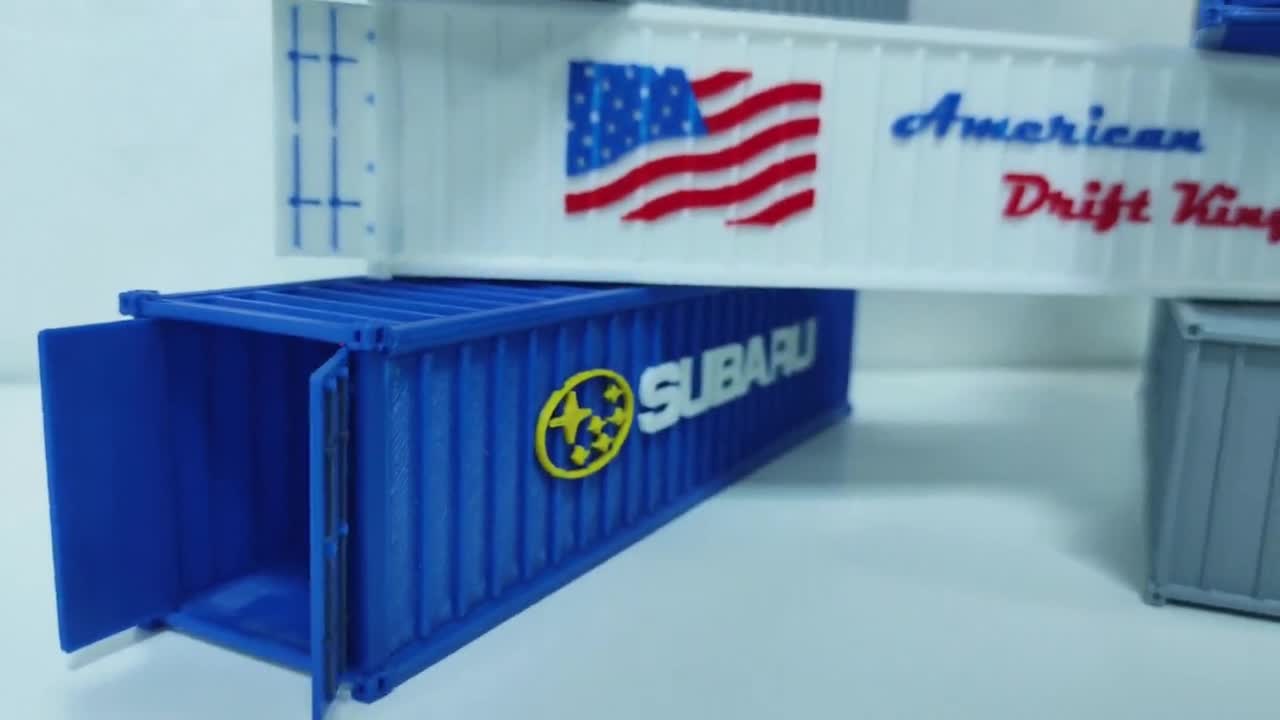 Scale 1:24 Diorama transport container Shipping container scale model –  dioramatoys