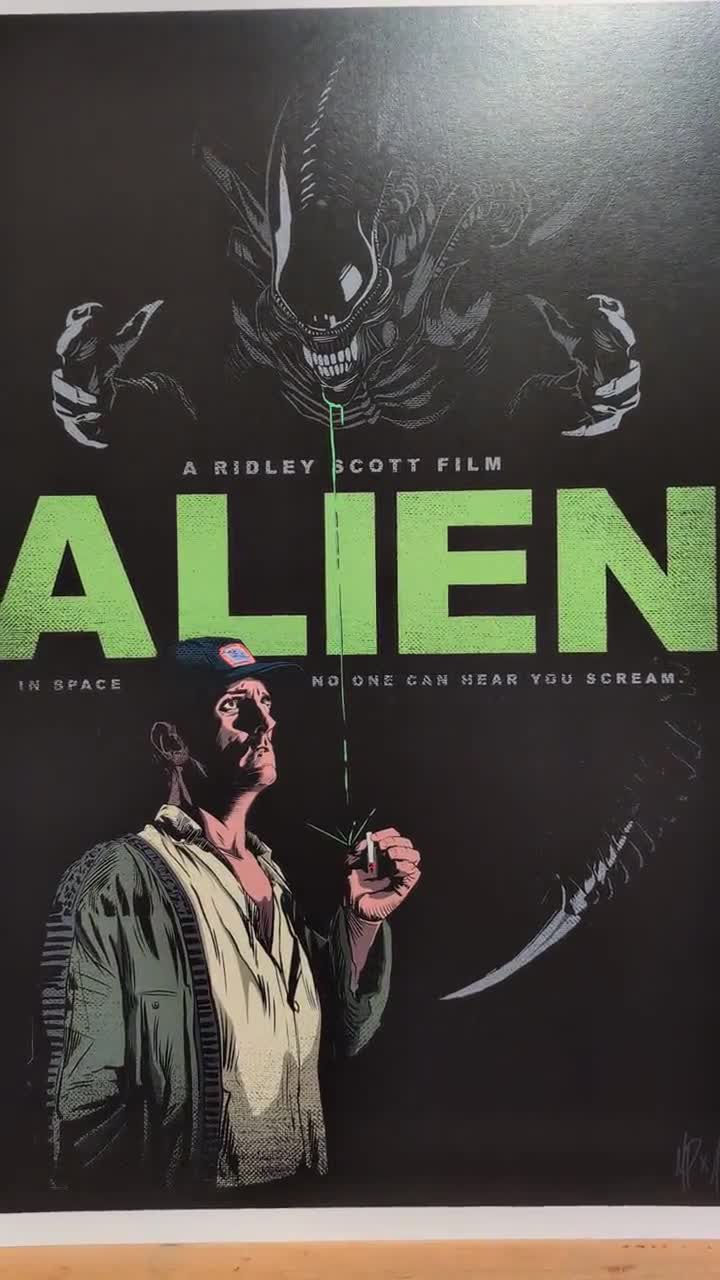 Alien – (1979) Sci-fi Horror Movie Poster – Xenomorph Fan
