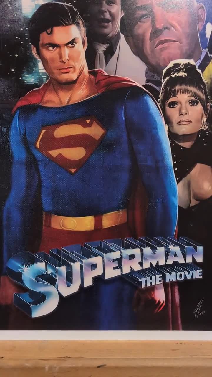 スーパーマン 1978 – クラシック映画ポスター – レトロ DC コミックス