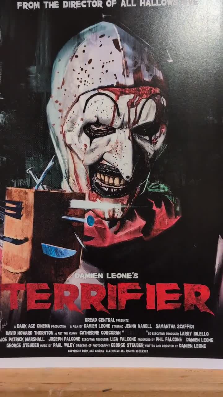 Art the Clown Horror Poster – Terrifier Cult Slasher Print - Etsy