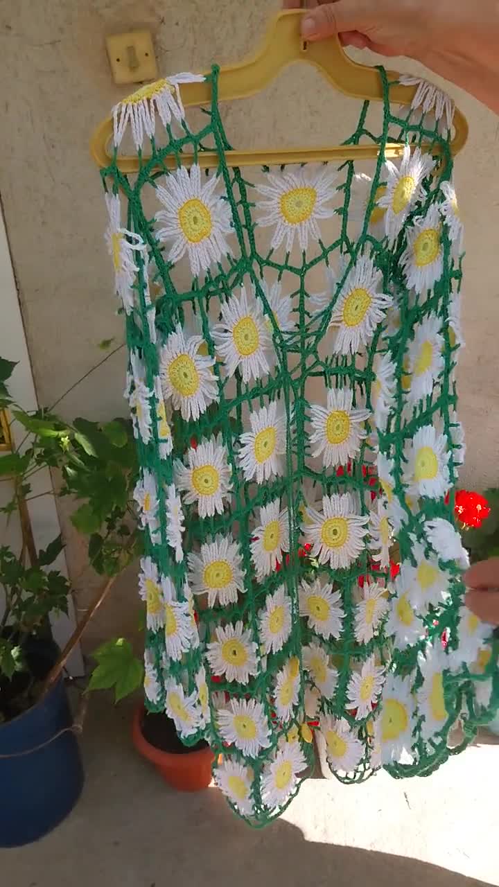 Handmade Daisy Crochet Dress – BOHOASIS