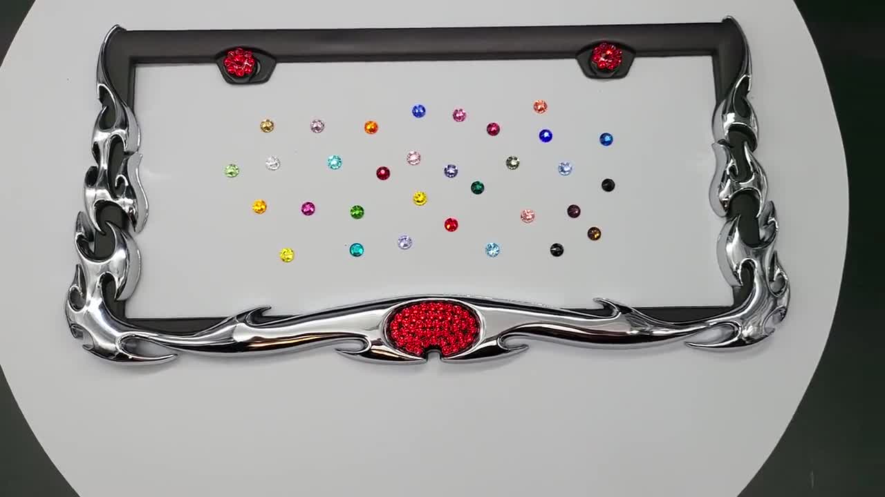 Bling Car License Plate Frame Luxury Handcrafted Car License Plate Frame Luxury Handcrafted Car License Plate Holder