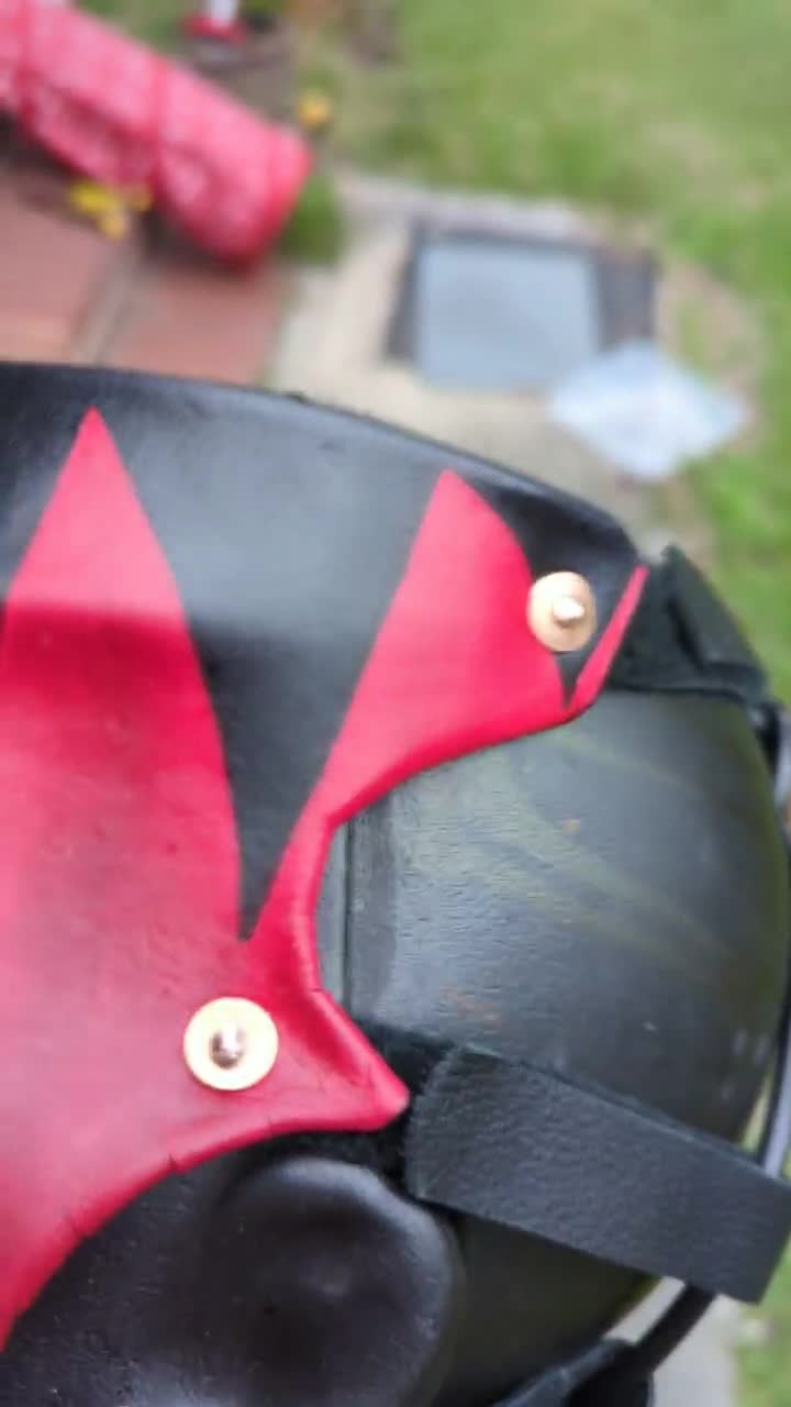 Leather custom Kane wrestling mask replica 1997 w.w.e.