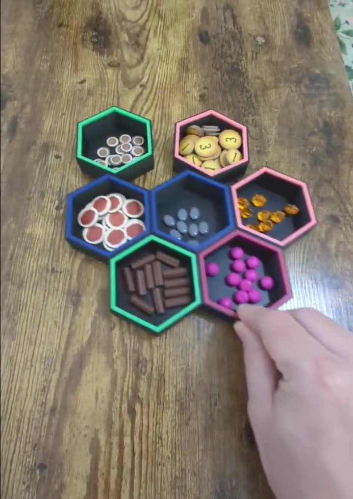 Magnetic Board Game Token Trays with Lids - Customizable Colors video poster