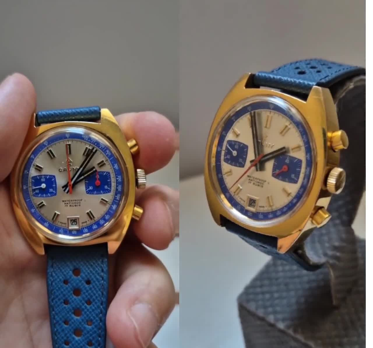 Cadran Hahn Pour Valjoux 7733 - Cauny Prima 32mm - Neuf De Stock (NOS)