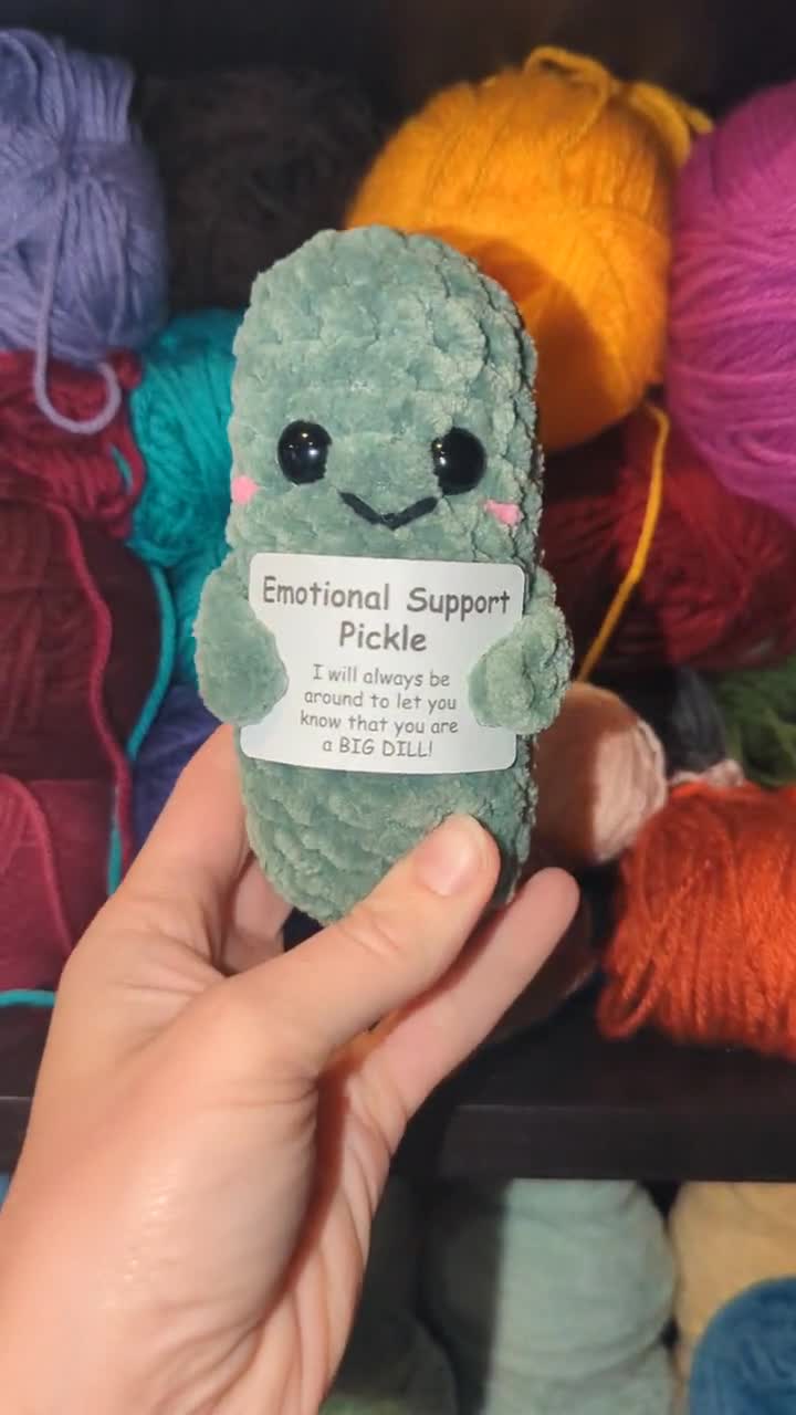 JTWEEN Emotional Support Pickle Emotional Support Pickle Crochet