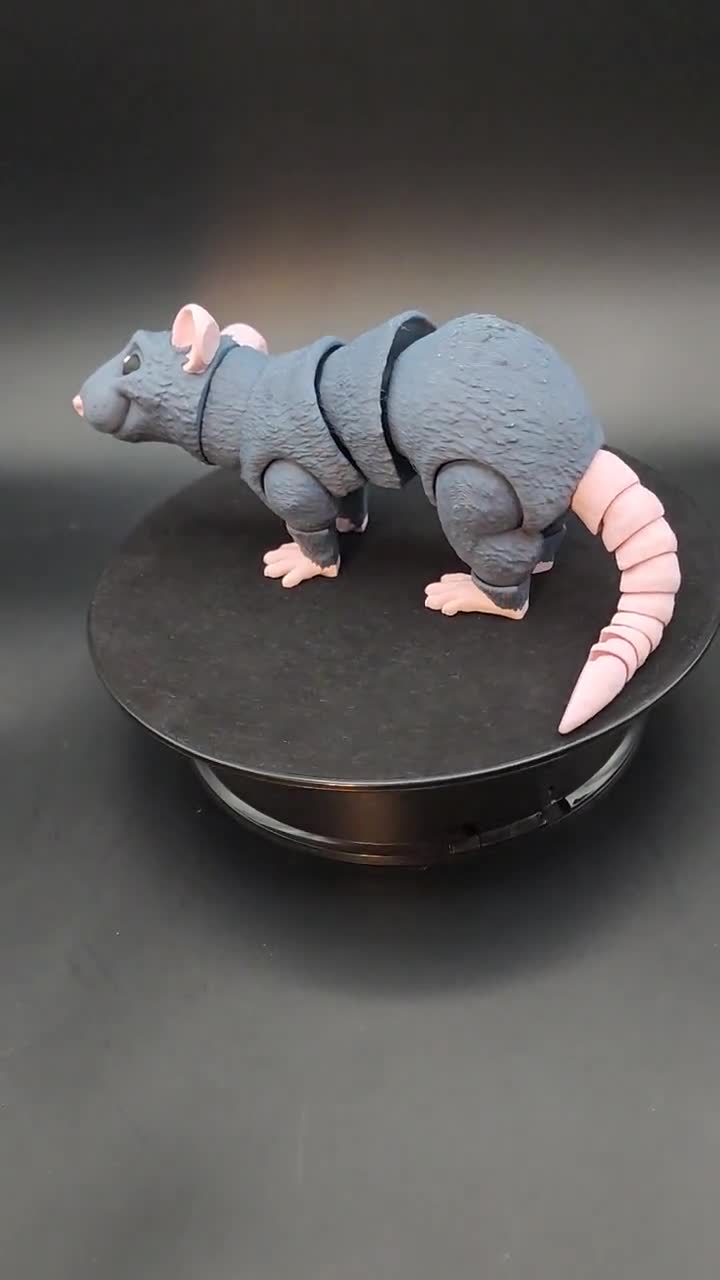 Cute Articulated Rat | Rodent | 3D Printed | Wildlife | Fidget
