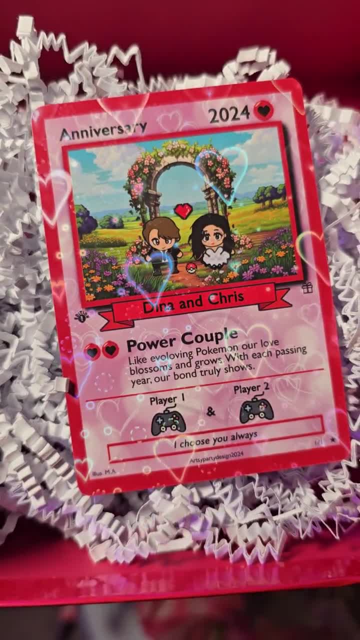 proposal pokemon card Custom Anniversary Card, Custom Card, Custom Trading Card, Pokemon Card, Pokemon Anniversary, Pokemon Wedding Card, TCG If you propose with a