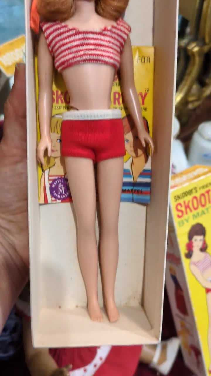 Vintage 1960s Mattel Barbie Skippers Friend Scooter Doll in