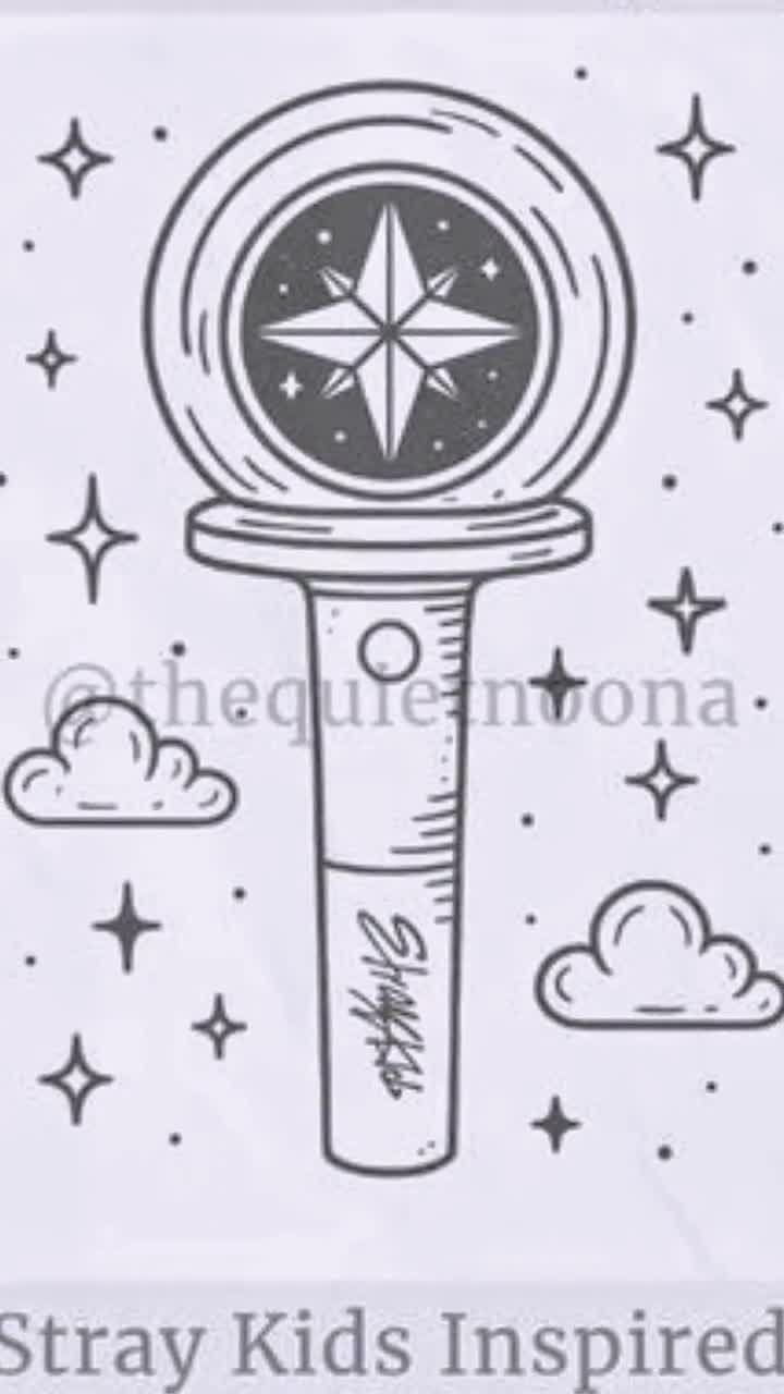 Stray Kids ペンライト SVG: Cricut 用 SKZ ファンアート、ステッカー