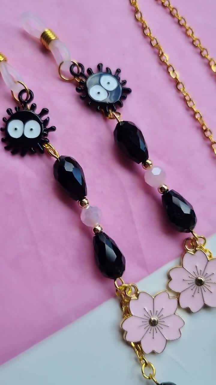Soot Sprite Glasses Chain, Spirited Away Inspired Accessory, Anime