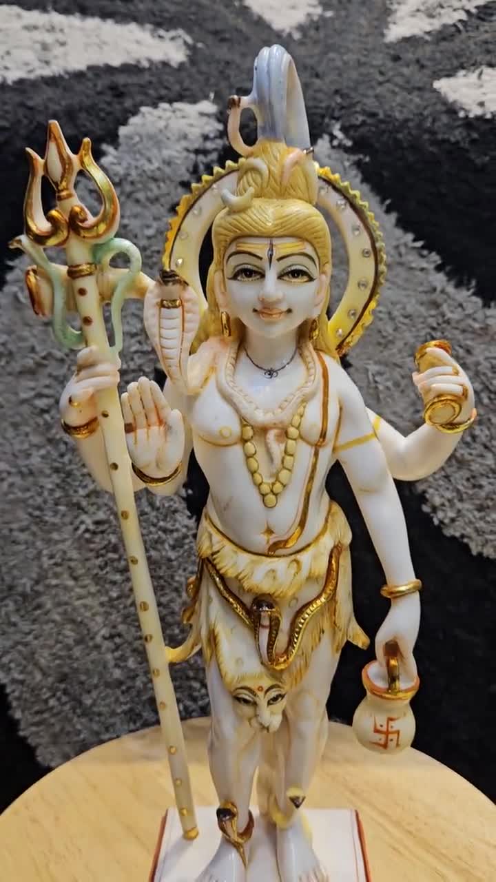 15インチの大理石製シヴァ立像 - ヒンドゥー教の神マハデーヴァ - Etsy