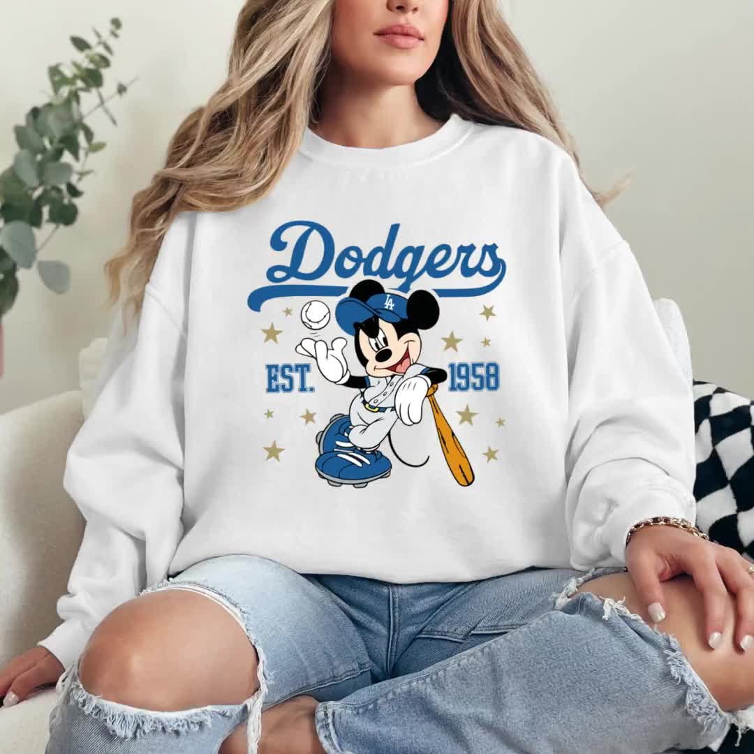 Mickey Baseball Sweater, Retro Mickey Mouse Sweatshirt, Disney Vacation Sweater, Sport Mickey Sweat, Magic Kingdom Sweat, Disney Sport Tee video poster