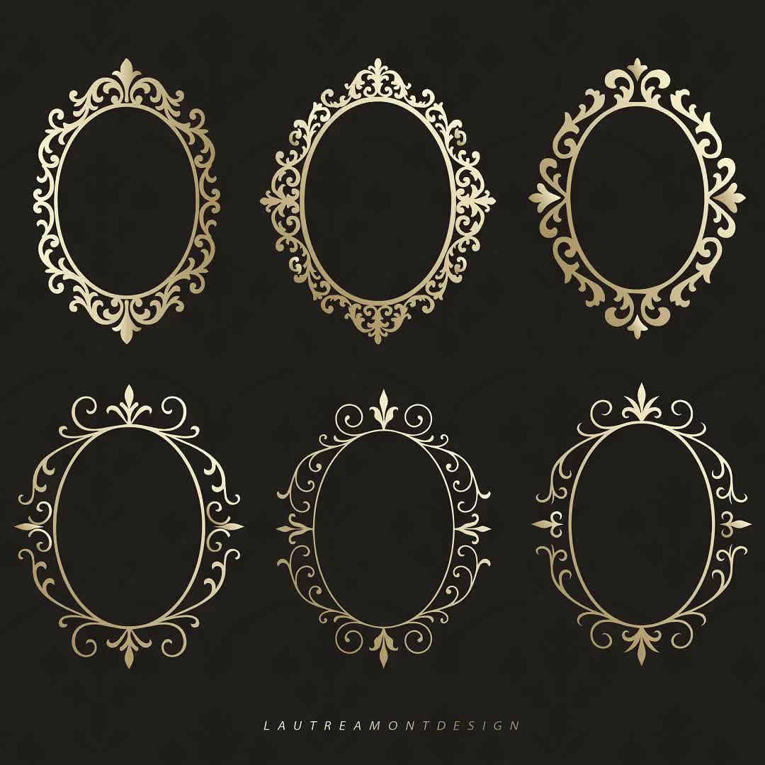 27 Vintage Ornamental Frames SVG \u0026 PNG: Elegant Clipart, image size:1080x1080
