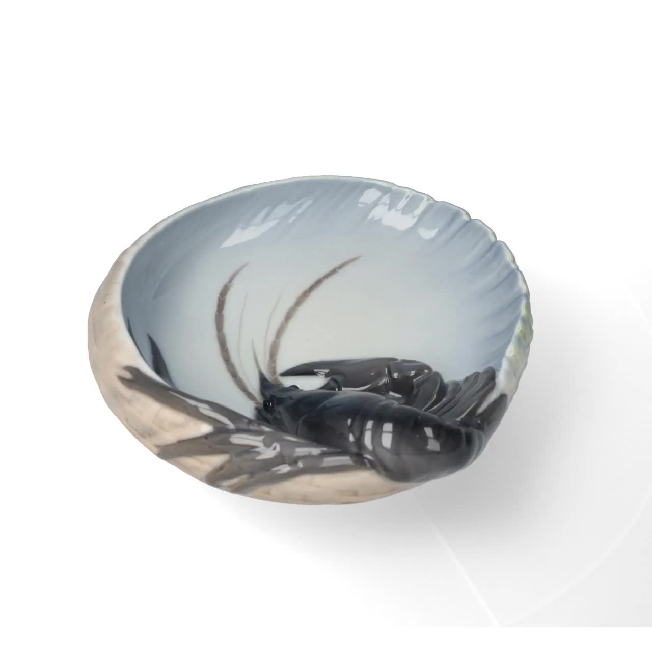 ヴィンテージ ロイヤル コペンハーゲン 磁器ボウル ロブスター付き