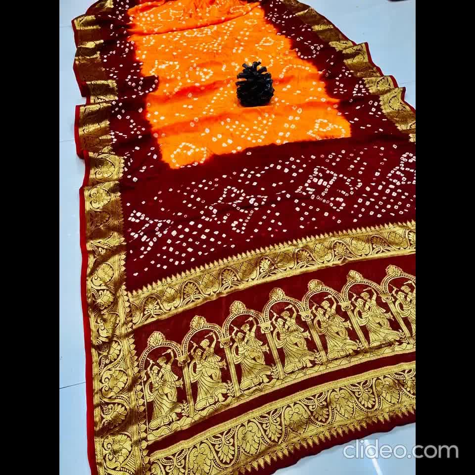 Chunri Saree with Gota work – Fuusion Sstore